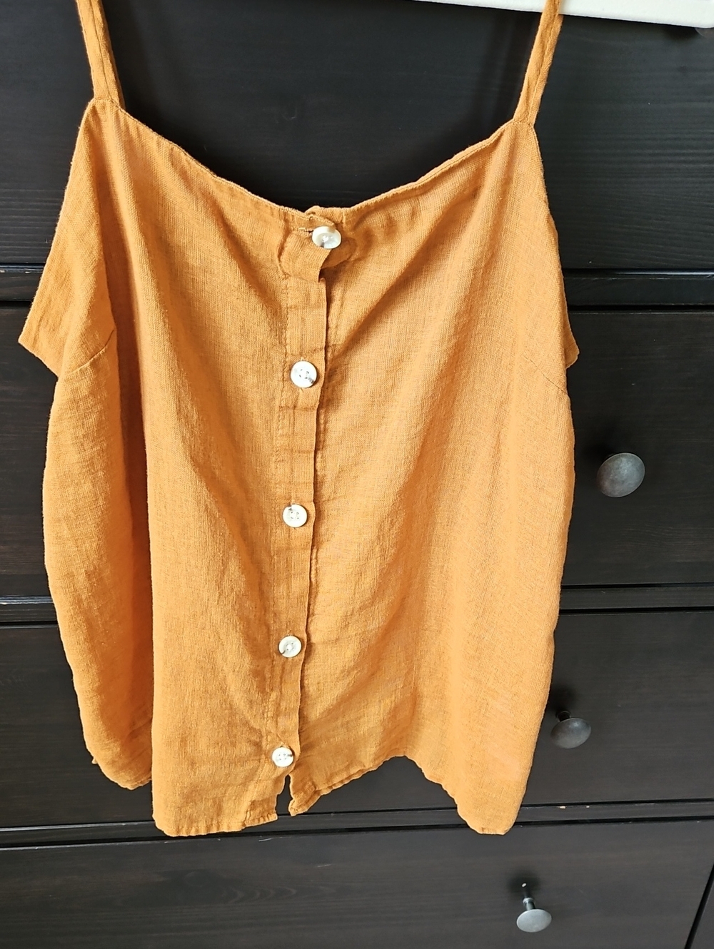 Old Navy Camel Colored Linen Tank Top